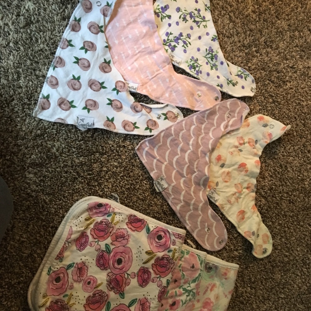 Bibs and burp cloth